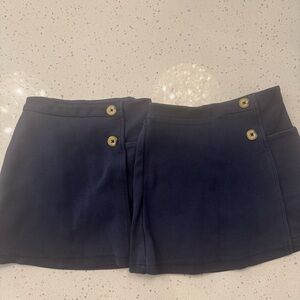 Lot of 2 Girls 6, French Toast Uniform button Skort, Navy blue